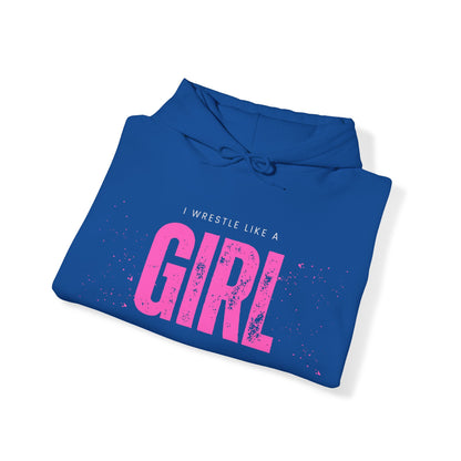 "I Wrestle Like a Girl"- Gender-Neutral Heavy Blend™ Hooded Sweatshirt